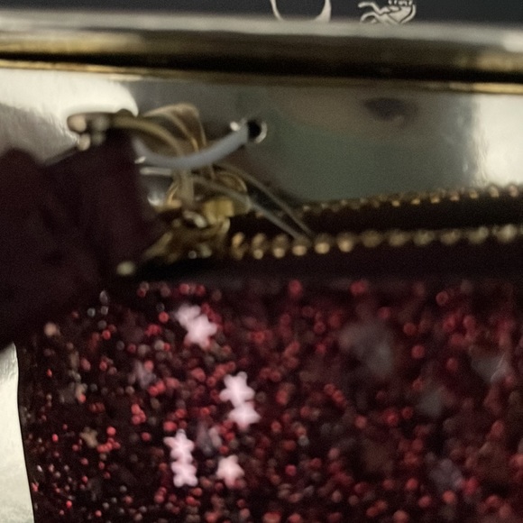 NIB WRISTLET WITH GLITTER STAR PRINT (COACH F22705) RED/WINE - Picture 5 of 5
